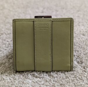 Coach Lime Green Y2K Bifold Wallet